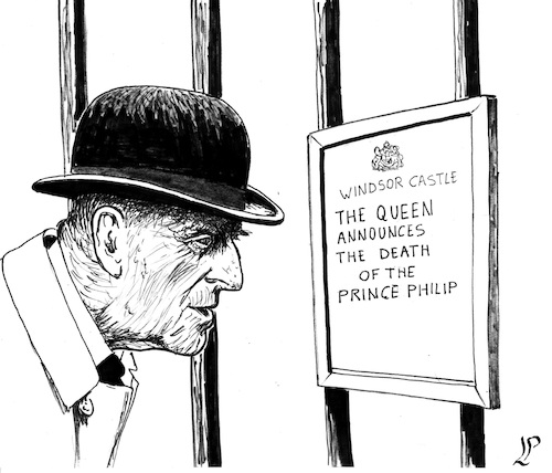 Cartoon: The Queen lives (medium) by paolo lombardi tagged queen,prince,philip