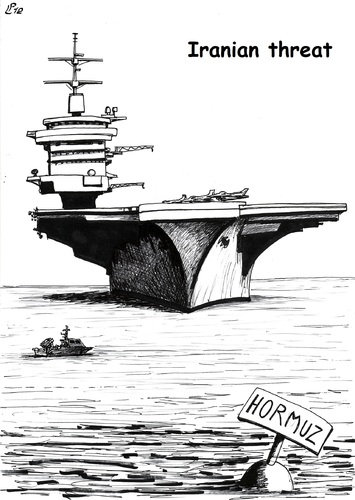 Cartoon: Threat ? (medium) by paolo lombardi tagged oil,peace,war,usa,iran