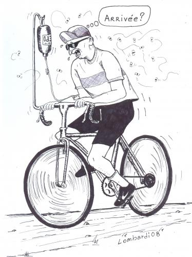 Cartoon: tour de france and doping (medium) by paolo lombardi tagged sport,satire,france,ciclismo,doping