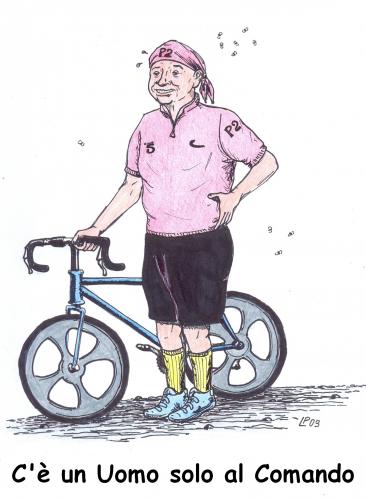 Cartoon: tour de italie (medium) by paolo lombardi tagged italy,berlusconi,satire,politics,caricature,tour