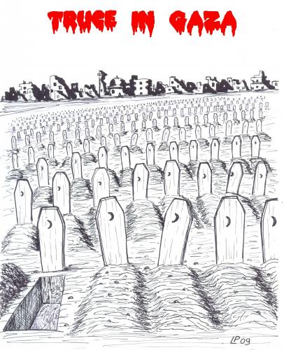 Cartoon: truce in gaza (medium) by paolo lombardi tagged politic,palestine,gaza,israel,welt,world,krieg,war