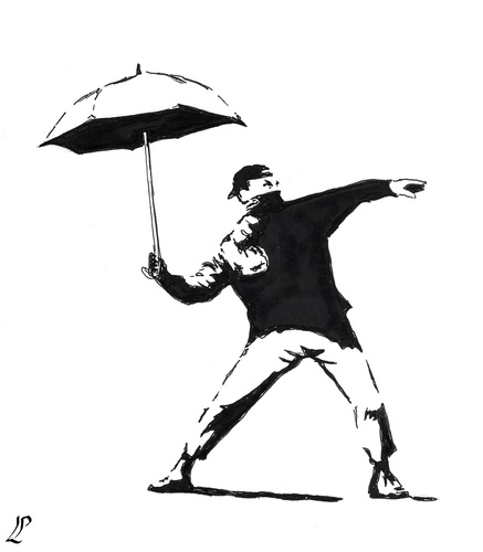 Cartoon: Umbrella Revolution (medium) by paolo lombardi tagged hong,kong,china