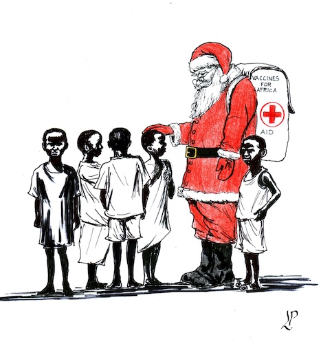Cartoon: Vaccines for Africa (medium) by paolo lombardi tagged covid19,pandemic,vaccine,africa