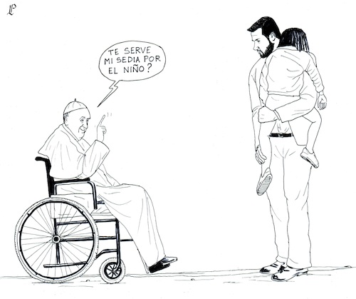 Cartoon: Vance in Vaticano (medium) by paolo lombardi tagged vance,vaticano