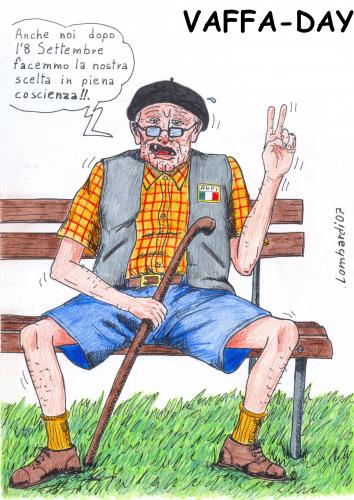 Cartoon: vecchio partigiano (medium) by paolo lombardi tagged italy,art,caricatures,satire