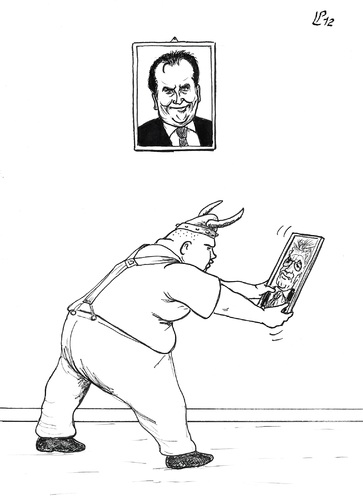 Cartoon: Via Bossi (medium) by paolo lombardi tagged italy,politics,satire