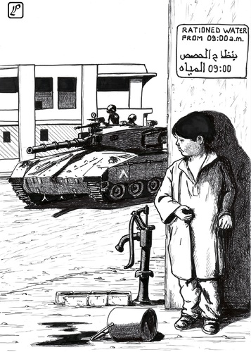 Cartoon: Water (medium) by paolo lombardi tagged water,war,peace
