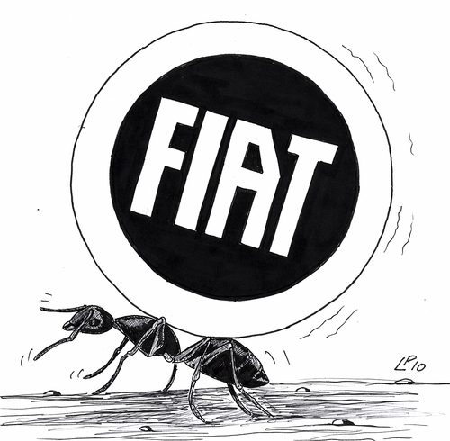 Cartoon: Worker Ant (medium) by paolo lombardi tagged italy,fiat,politics,work,arbeit