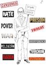 Cartoon: A Cartoonist today (small) by paolo lombardi tagged charlie,hebdo