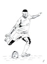 Cartoon: A kick to fascism (small) by paolo lombardi tagged thuram,france,lepen,europe,elections,fascism