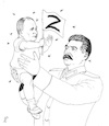 Cartoon: Father and son (small) by paolo lombardi tagged putin,stalin,russia,dictator,ukraine,war
