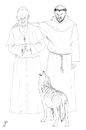 Cartoon: Francis and the wolf (small) by paolo lombardi tagged pope,francis