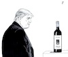 Cartoon: Italian wine (small) by paolo lombardi tagged tariffs,duties,trump,usa,italy,europe