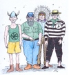 Cartoon: Italians Village People (small) by paolo lombardi tagged italy,satire,politics,berlusconi,leganord