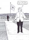 Cartoon: man by london (small) by paolo lombardi tagged berlusconi,merkel,nato,satire,germany,politics,caricature,italy