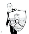 Cartoon: Netanyahu s shield (small) by paolo lombardi tagged netanyahu,war