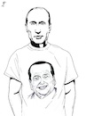 Cartoon: Putin s friend (small) by paolo lombardi tagged berlusconi,putin,italy,russia,war