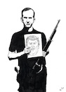 Cartoon: Sniper (small) by paolo lombardi tagged trump,usa,attack,elections,sniper