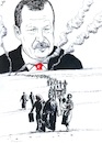 Cartoon: The expulsion (small) by paolo lombardi tagged rojava