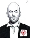 Cartoon: Writer Roberto Saviano (small) by paolo lombardi tagged italy