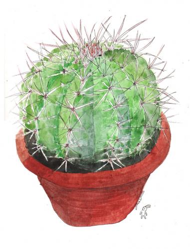 Cartoon: Saboten (medium) by etsuko tagged cactus