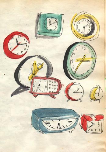 Cartoon: time (medium) by etsuko tagged time,clocks