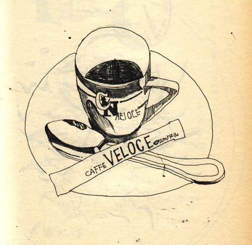 Cartoon: VELOCE (medium) by etsuko tagged coffee