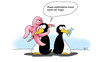 Cartoon: designerfood (small) by Mergel tagged pinguin,essen,designerfood,exotisch,ausländisch,futter,speisen,tintenfisch,krake