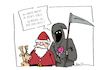 Cartoon: Weihnachten2020 (small) by Mergel tagged weihnachten,nikolaus,tod,corona,covid19,virus,bescherung,2020,pandemie