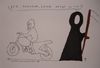 Cartoon: Saisonende (small) by LaRoth tagged tod,sensenmann,grim,reaper,motorrad,motorbike,motorcycle