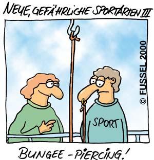 Cartoon: Bungee Piercing (medium) by fussel tagged bungee,piercing