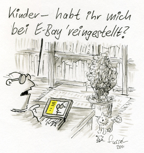 Cartoon: Kinderträumereien (medium) by fussel tagged ebay,kinder,eltern,versteigern