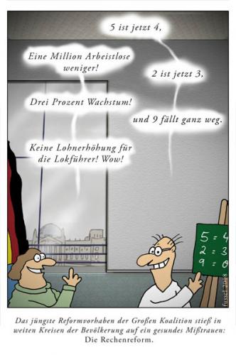 Cartoon: Reform the reform (medium) by fussel tagged reform,rechnen,koalition