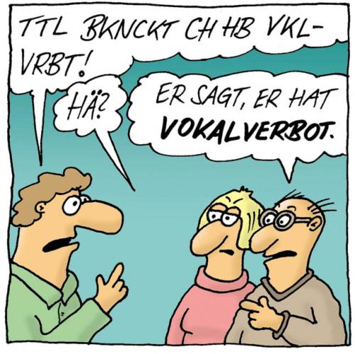 Cartoon: Vklvrrbt (medium) by fussel tagged vokal,verbot