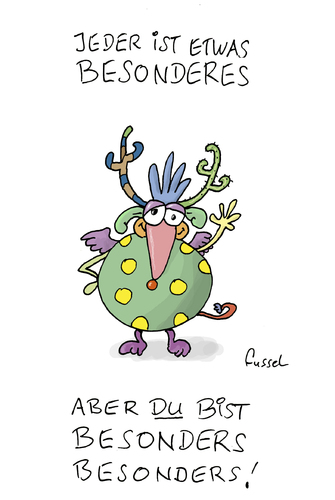 Cartoon: Was Besonderes (medium) by fussel tagged besonders,besonderes,anderssein,anders,besonders,besonderes,anderssein,anders