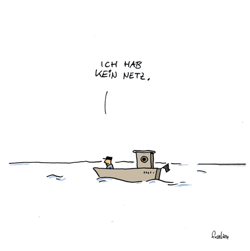 Cartoon: Was tun? (medium) by fussel tagged kein,netz,smartphone,handy,meer,funkloch,einsamkeit,der,alte,mann,hemingway,fischkutter,hochseefischerei