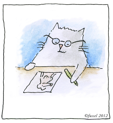 Cartoon: Catoonist (medium) by fussel tagged boobs,dream,mice,cats