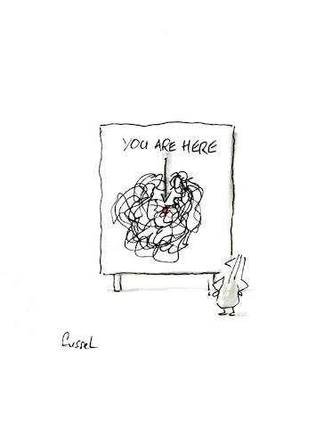 Cartoon: You are here (medium) by fussel tagged you,are,here,point,situation,you,are,here,point,situation