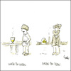 Cartoon: Feine Unterschiede (small) by fussel tagged urin,uran,iran,ural,egal