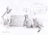 Cartoon: Frequently Asked Question (small) by fussel tagged cat,idea,cartoonist,cartoon