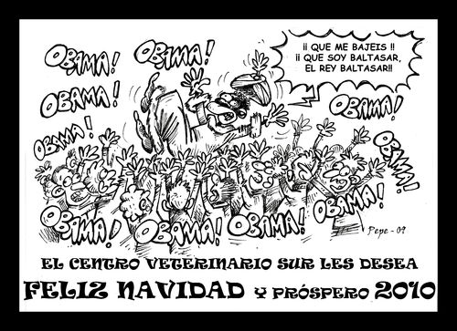 Cartoon: CRISMA (medium) by PEPE GONZALEZ tagged 2009,spain,obama,crisma