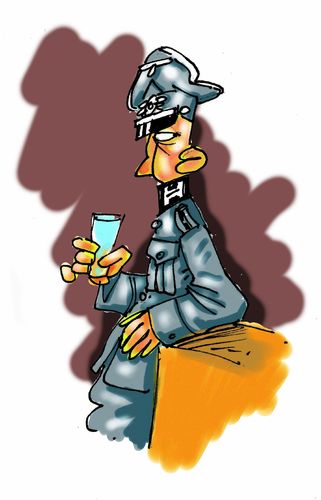 Cartoon: EN LA CANTINA (medium) by PEPE GONZALEZ tagged aleman,german,soldier,soldado,oficialaleman,wwii