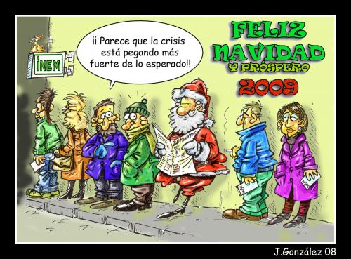 Cartoon: FELIZ NAVIDAD (medium) by PEPE GONZALEZ tagged navidad