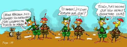 Cartoon: HUMOR GUERRACIVILERO (medium) by PEPE GONZALEZ tagged cartoon,spain,guerracivil,fachas,requetes