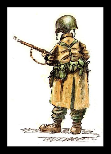 USA SOLDIER WWII By PEPE GONZALEZ | Politics Cartoon | TOONPOOL