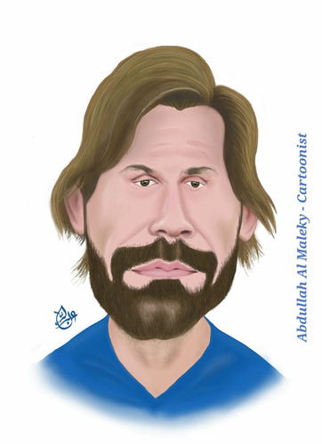 Cartoon: andrea pirlo (medium) by abdullah tagged serie,inter,milan,juventus,juve,italy,pirlo