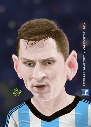 Cartoon: messi (medium) by abdullah tagged argentina,catalone,barcelona,messi