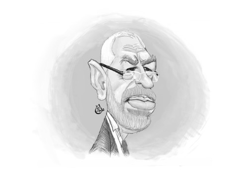 Cartoon: Rashid Al Ghannouchi (medium) by abdullah tagged ikhwan,muslims,brotherhood,portrait