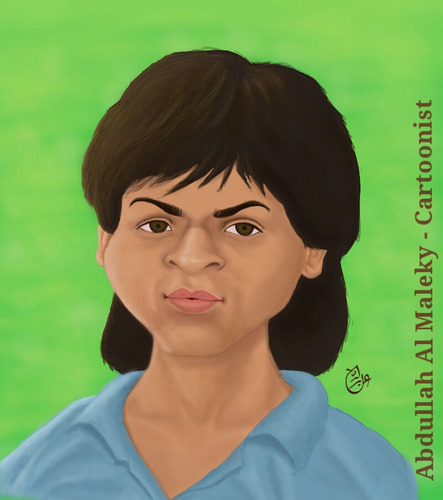 Cartoon: shahrukh khan (medium) by abdullah tagged hindi,india,bollywood,shahruhkhan