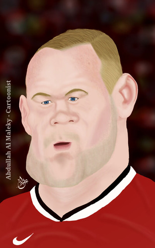 Cartoon: wayne rooney (medium) by abdullah tagged league,priemer,striker,united,manchester,man,rooney